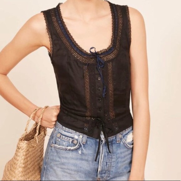 Reformation Tops - Reformation - Shakespeare Top Black